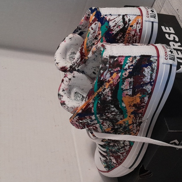 ๐ BY REQUEST ๐ Custom Painted Multicolor Graffiti Converse High Tops - Picture 16 of 16
